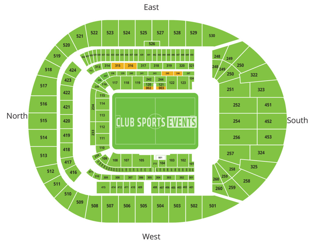 Tottenham Hotspur Stadium Seating Plan for Football Matches