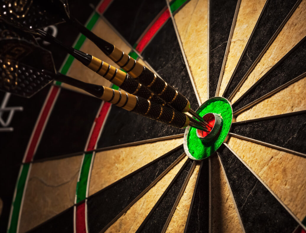 3 Darts in the Bullseye